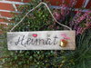 Schild aus Altholz "Heimat"